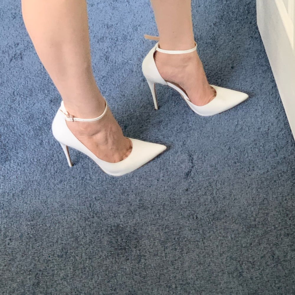 Almost Brand New Aldo White Leather Stilettos